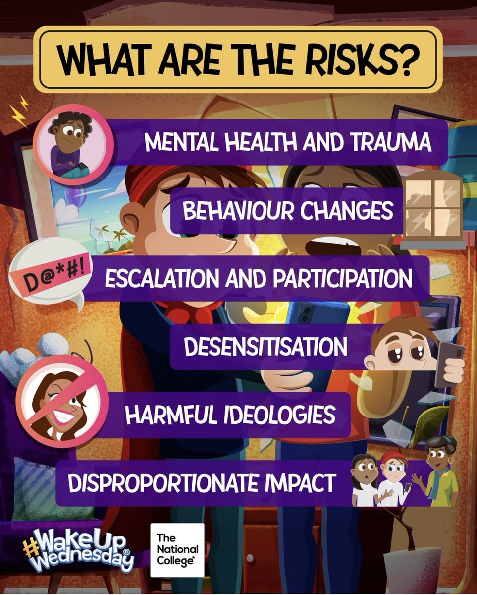 TrinityAcademyH's tweet image. Violence, viral videos and vulnerability ⚠️Most kids aren’t looking for violent content online – but they’re still seeing it. This week’s #WakeUpWednesday guide explores the impact and offers advice for trusted adults 🧠💬 Download your FREE copy here &amp;gt;&amp;gt; ow.ly/KcKr50VVJxp
