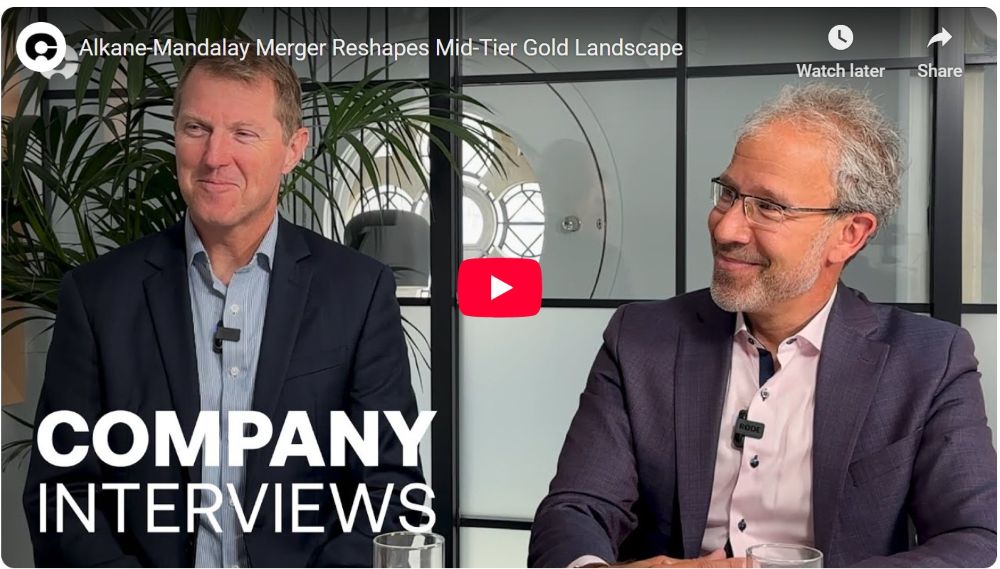 Alkane Resources (@alkaneresources) on Twitter photo Alkane Managing Director Nic Earner and Mandalay President & CEO Frazer Bourchier talk with Crux Investor's Matthew Gordon about the upcoming #merger of equals and future plans for the pro-forma company.
ow.ly/26Ir50VWS1S
#gold #antimony #Tomingley #Costerfield #Björkdal Alkane Managing Director Nic Earner and Mandalay President & CEO Frazer Bourchier talk with Crux Investor's Matthew Gordon about the upcoming #merger of equals and future plans for the pro-forma company.
ow.ly/26Ir50VWS1S
#gold #antimony #Tomingley #Costerfield #Björkdal