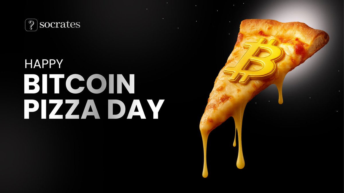 Need a reason to HODL? Just remember someone once paid 10,000 BTC for two pizzas on this day! 🍕💸

Happy Bitcoin Pizza Day from all of us at Socrates , where we never forget the power of conviction! 🧠⚡