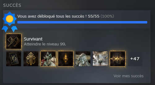 #Expedition33 terminé à 100% hier (succès Steam).
Je rejoins les autres avis, ce jeu est incroyable.
J'ai déjà lancé un NG+ pour obtenir les objets manqués lors de la première partie (Pictos, tenue, etc.). Si vous n'avez pas encore joué au jeu et que vous hésitez, foncez y jouer.