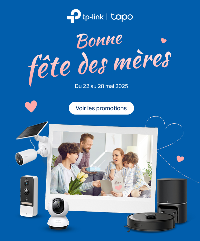 Offres Tapo exclusives pour fêter toutes les mamans.
Promotions valables jusqu'au 28/05 sur notre boutique officielle
Jusqu'à 40% de réduction, profitez en maintenant !
fr.store.tp-link.com/pages/promotio…

#fetedesmeres #fetedesmeres2025 #promo #cadeau #robotaspirateur #caméra #tapo #tplink
