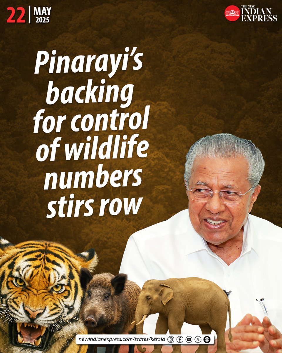 TNIE Kerala (@xpresskerala) on Twitter photo Chief Minister Pinarayi Vijayan’s statement advocating controlled culling of wild pigs has ignited a debate on balancing human development with wildlife conservation.
🔗rb.gy/jm0b94
✍️<a href="/Manojexpress/">Manoj Viswanathan</a> Chief Minister Pinarayi Vijayan’s statement advocating controlled culling of wild pigs has ignited a debate on balancing human development with wildlife conservation.
🔗rb.gy/jm0b94
✍️<a href="/Manojexpress/">Manoj Viswanathan</a>