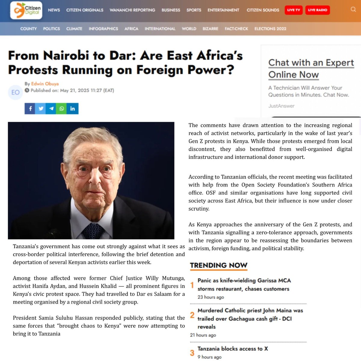 Kyson254's tweet image. Arrests in East Africa are not about silencing protest. They are about resisting invasion through ideology and foreign-backed activism. EastAfrican Coup #DogsOfWar KenyavsTZ