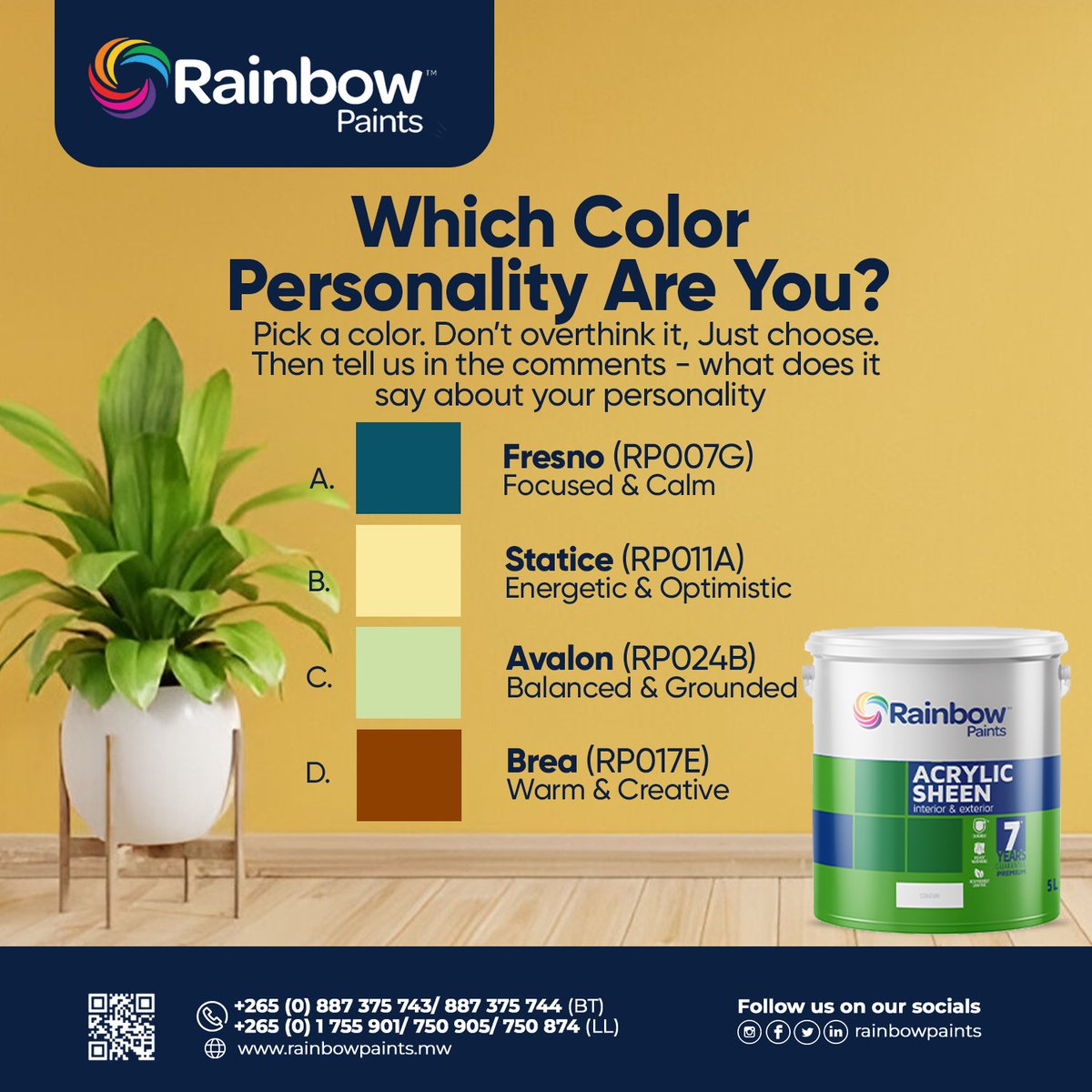 rainbowpaintsmw's tweet image. Pick a color. Don’t overthink it. Just choose.
Then tell us in the comments—what does it say about your personality?

#ThursdayFun #ColorPersonality #InteractivePostMW #RainbowPaintsMW #PaintQuiz #EngageYourColor