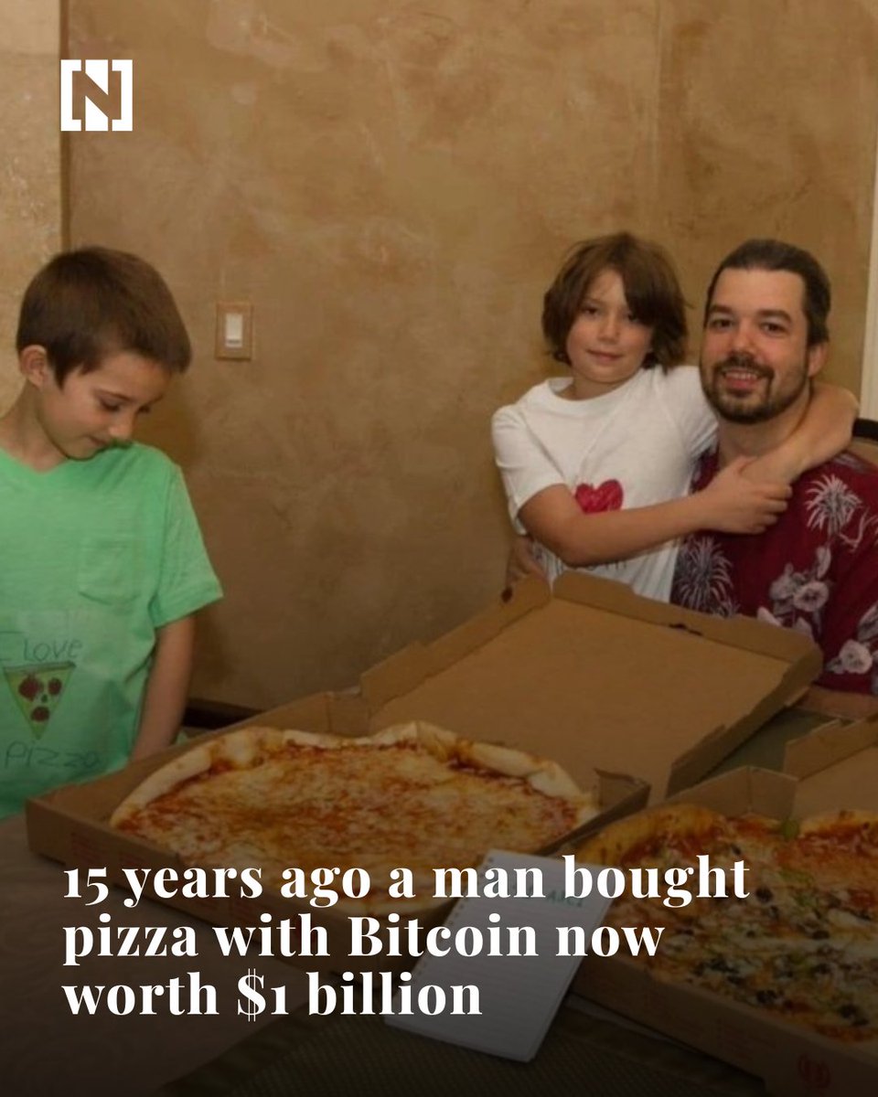 Fifteen years ago, a man in Florida paid 10,000 Bitcoin for two pizzas. At  the time, the coins were worth about $41. Today, that same 10,000 Bitcoin  would be valued at more than $1.1 billion