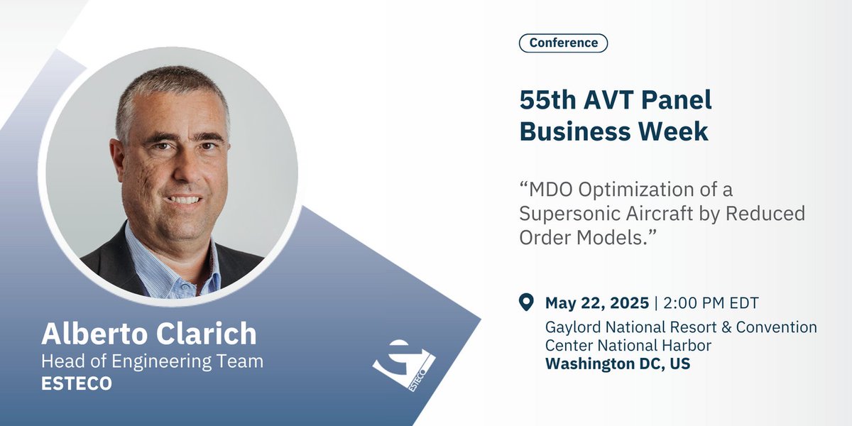 Join Alberto Clarich at 55th AVT Panel Business Week today. Listen to his speech on MDO optimization.
Learn more 👉 engineering.esteco.com/events/55th-av…