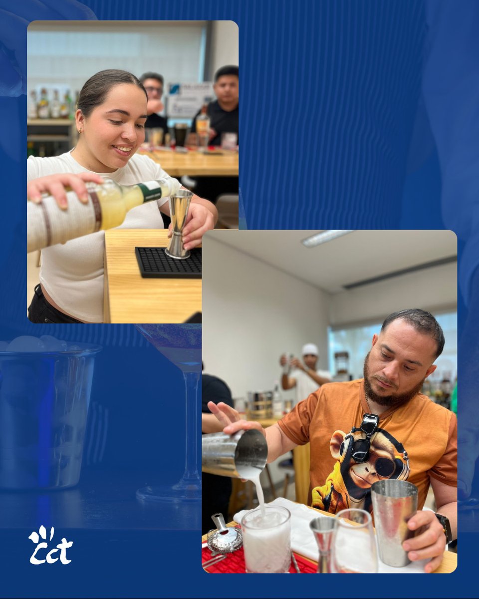 🍹 Nuestros alumnos en acción durante el curso de Bartender con Jaime Bernabé.

Aprendiendo técnicas para convertirse en auténticos profesionales.

Puedes ver todos los cursos disponibles en nuestra web cctmurcia.es/es/cursos_cct

#SoyCCT #CCTMurcia #formacion