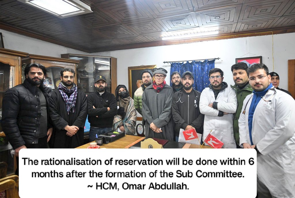 Today marks the end of the 6-month period of the subcommittee on reservation. We were assured by HCM <a href="/OmarAbdullah/">Omar Abdullah</a> that the report would be submitted and the Reservation Issue will be resolved within 6 months after the formation of the sub committee.

These are the final hours