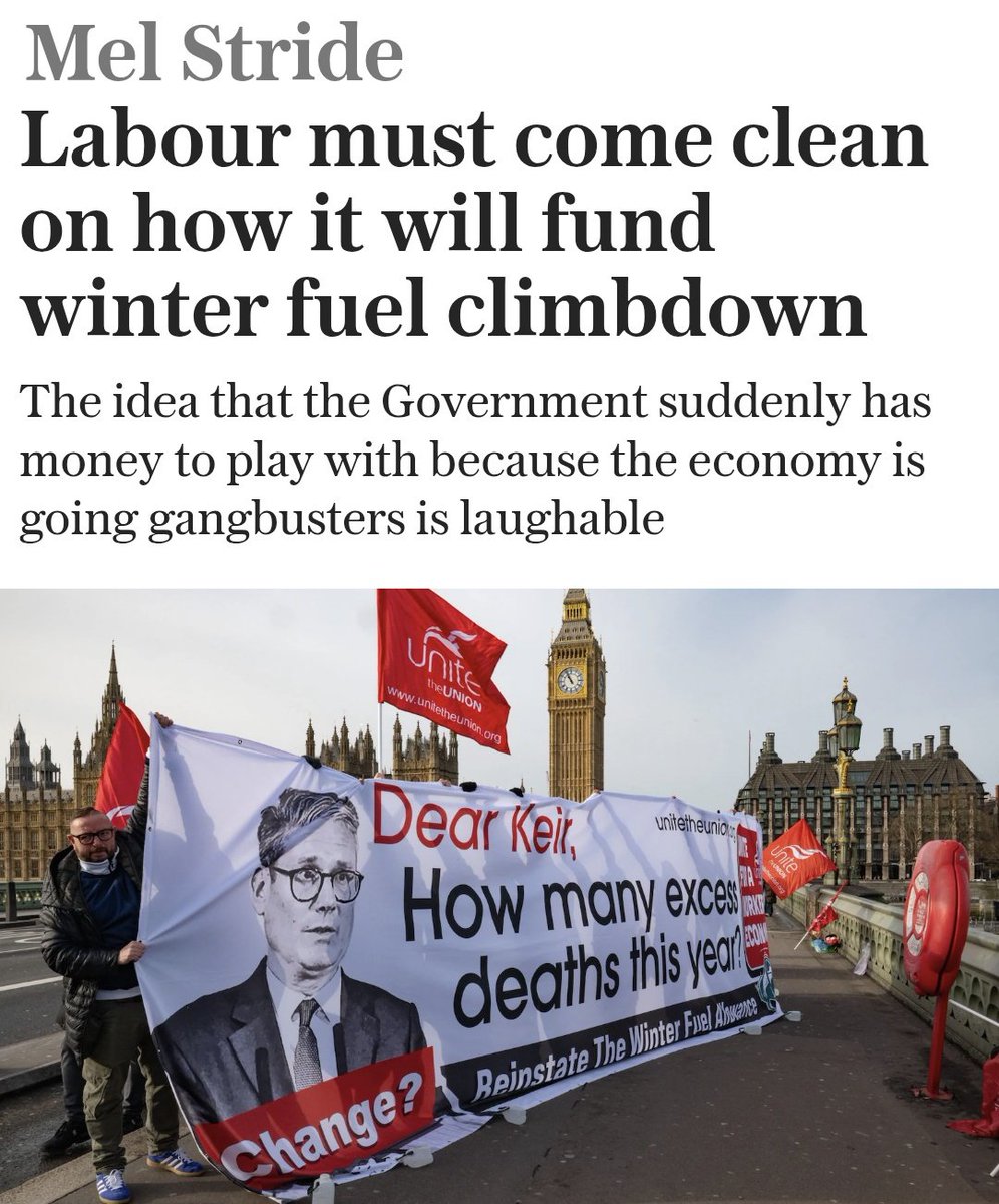 Mel Stride (@meljstride) on Twitter photo Labour’s panicked u-turn on Winter Fuel raises more questions than answers.
Will pensioners get help this winter?
My thoughts in today's <a href="/Telegraph/">The Telegraph</a> 👇🏻
telegraph.co.uk/politics/2025/… Labour’s panicked u-turn on Winter Fuel raises more questions than answers.
Will pensioners get help this winter?
My thoughts in today's <a href="/Telegraph/">The Telegraph</a> 👇🏻
telegraph.co.uk/politics/2025/…