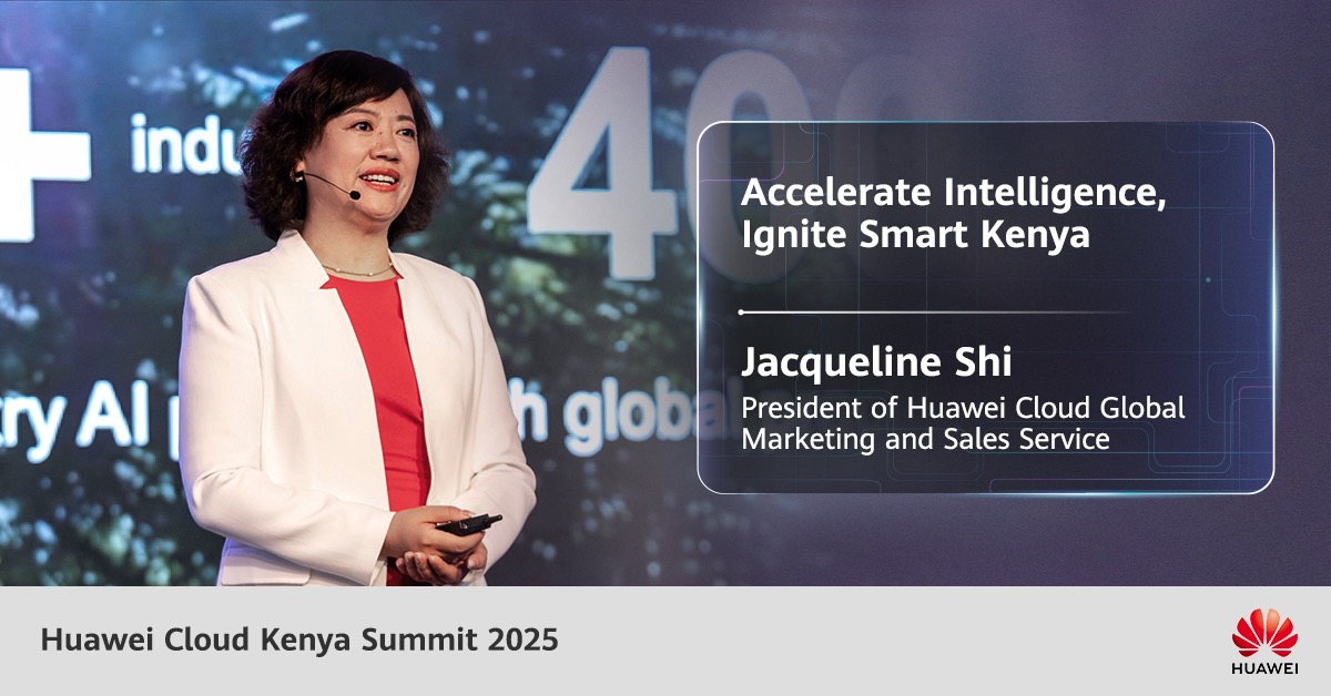 Huawei's tweet image. #HuaweiCloud successfully hosted the #Huawei Cloud #Kenya Summit 2025 in Nairobi, centered on the theme &quot;Accelerate Intelligence, Ignite Smart Kenya&quot; and the transformative power of #AI across industries. The event brought together over 500 customers and partners from Kenya to…