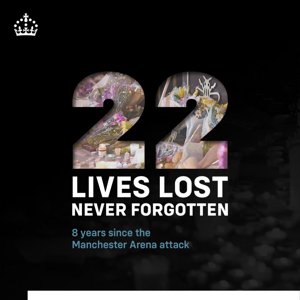 Dan Jarvis MP (@danjarvismbe) on Twitter photo 8 years ago today, the Manchester Arena attack took 22 lives and left a scar on our nation.
Thanks to tireless campaigners like <a href="/FigenMurray/">Figen Murray OBE</a> – who turned unimaginable loss into Martyn’s Law – tougher safety rules at public venues are becoming reality.
Terror must never win. 8 years ago today, the Manchester Arena attack took 22 lives and left a scar on our nation.
Thanks to tireless campaigners like <a href="/FigenMurray/">Figen Murray OBE</a> – who turned unimaginable loss into Martyn’s Law – tougher safety rules at public venues are becoming reality.
Terror must never win.