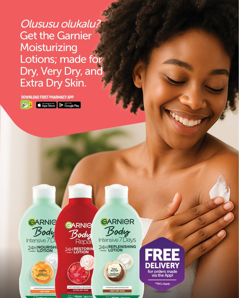Is your skin already feeling dry &amp; it’s not even midday yet? 🤦🏽‍♀️
Try our new Garnier additions, made for Dry, Very Dry, and Extra Dry skin.
Soft, nourished, all-day moisture? Yes please!

Order using app. Download now: Android: bit.ly/3yprdGa iOS: apple.co/3RpWMGG