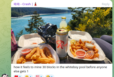 nockchain_cn's tweet photo. $nock 的电报群内有个叼毛非常嚣张, 很像是 #nockchain 的投资/合作方之一,在电报群内发图暗示,主网上线2-3小时 Zorp 已经独自挖了30个区块了,这大约是200万个 #nock  ,而且暗示没有任何其他矿工挖到一个块.
起个"哈哈 "的中文名,大概率华人背景,难道是半个"国人盘" https://t.co/18bTIXnNtS