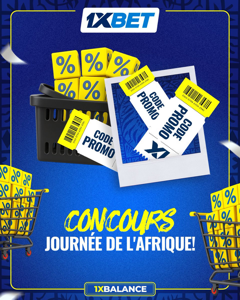 1xbet_bi's tweet photo. Célèbre la Journée de l'Afrique avec #1xBet et gagne 3 codes promo d'une valeur de 72 000 BIF 🎁
✅ Suis-nous et aime la publication
📝 Indique ton ID et identifie ton blogueur préféré dans les commentaires
📅 22/05 - 01/06

🎉 Bonne chance !
#1xBalance #1xBet #JournéeDeLAfrique https://t.co/sEWwGCqFua