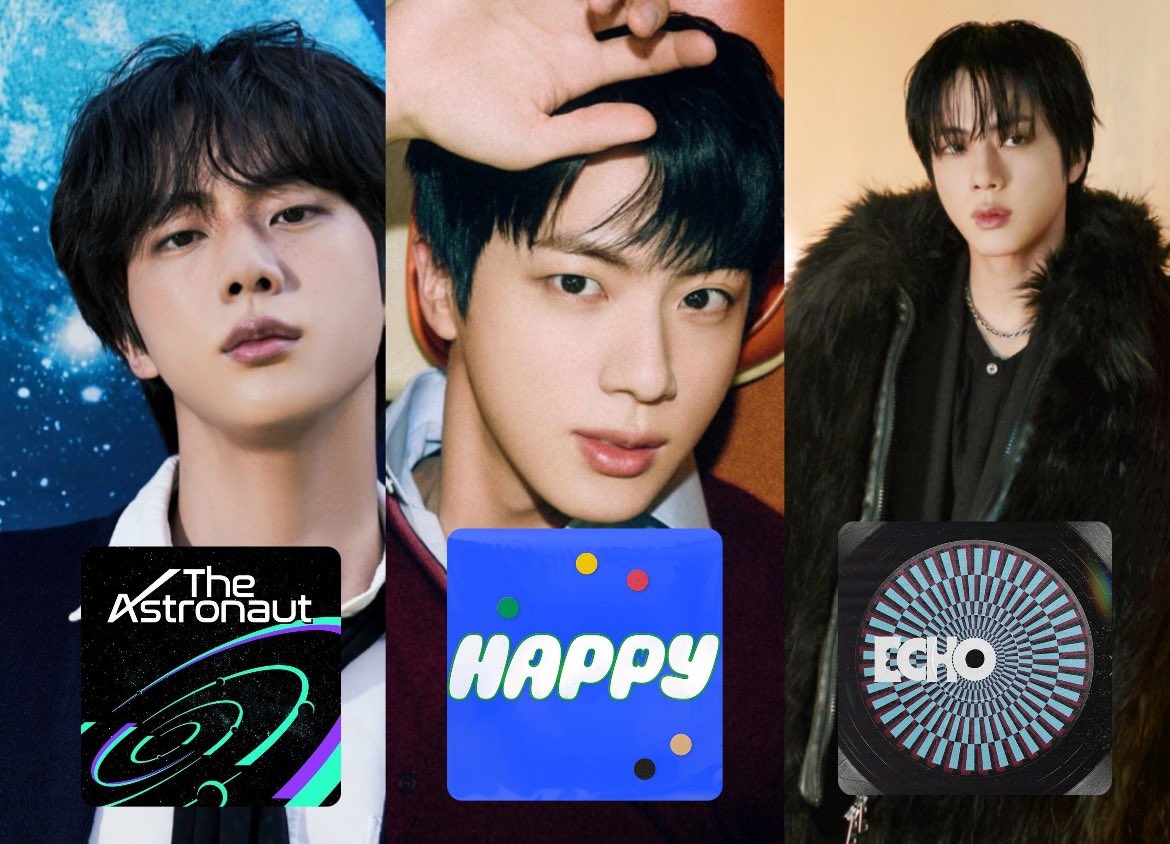Jin secara resmi telah mencatatkan penjualan album melebihi 3 juta copies pada Circle / Gaon Chart dengan 3 Album keseluruhan miliknya yaitu The Astronaut, Happy, dan Echo. 

Congratulations JIN🥰🫶🔥🎉 keep buying JIN ALBUM, ECHO! so proud!

#Jin_Echo
#Dont_Say_You_Love_Me