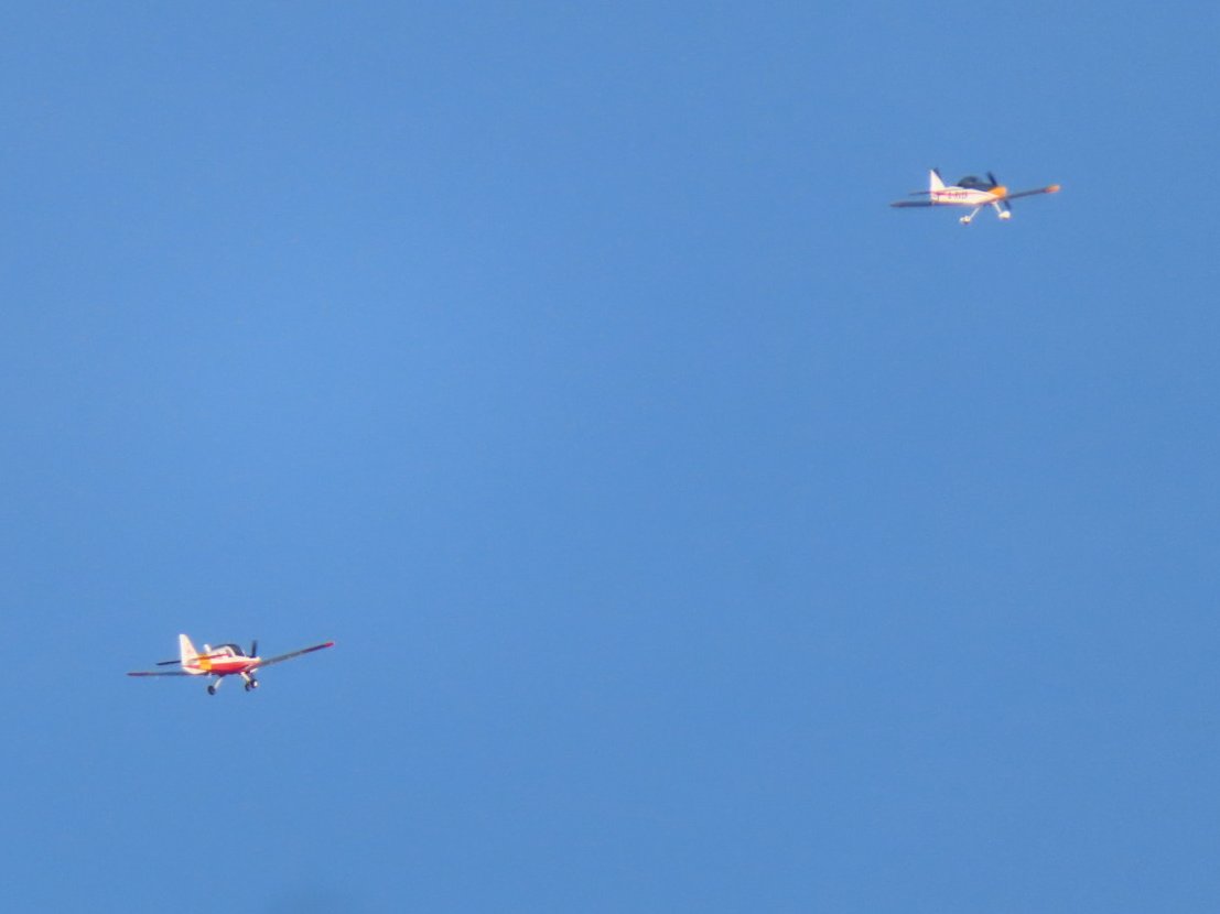 BloodyPolitics's tweet photo. Small planes matter. 🤓

Playing in Ayrshire skies in the glorious evening sun. 🌞 

#GSELA #GRVER #GASAL https://t.co/NKpafyW9Ic