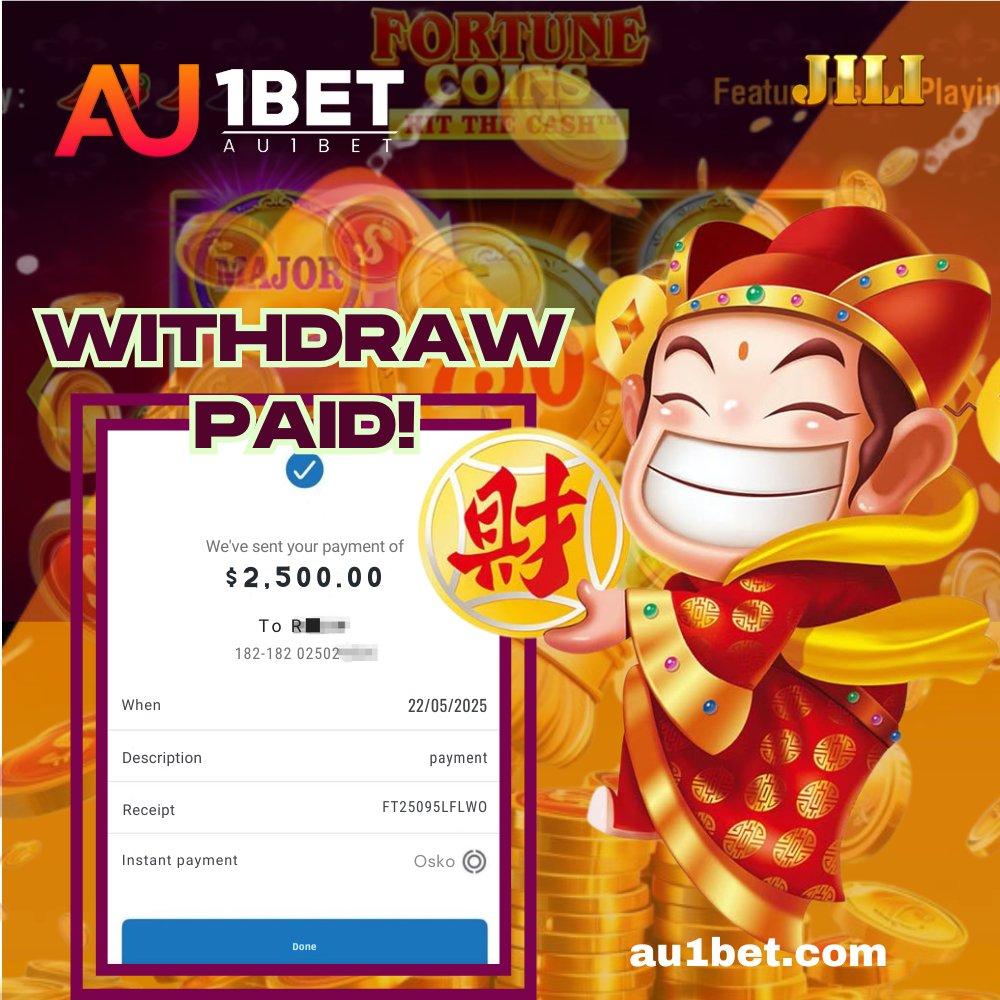 au1betofficial's tweet image. 💸 BOOM. Someone just got paid by #Au1Bet 🤑
Fast. Easy. Straight to the wallet.

🎰 PLATFORM: JILI
🎮 GAME: FORTUNE COINS Hit The Cash
💵 CASH OUT: $ 2.500 AUD
💵 DEPOSIT: $ 30 AUD

👇 Get yours now
👉 bit.ly/m/RFau1bet

#AustraliaCasino #PaidOut #CashOut #AussiePlayers