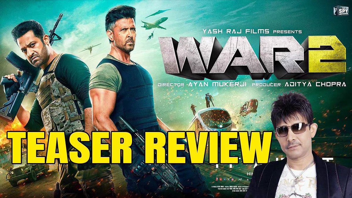 It’s KRK review of #War2 Movie Teaser! Watch and share for others! #War2Movie #War2Teaser! #KRKReview! #HindiFilm! youtu.be/vhzP5zXluDM?si…
