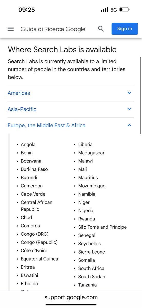 AndreaDenaro's tweet image. ⁦@Google⁩ #searchlab is available in Burundi but not in Italy … ridiculous