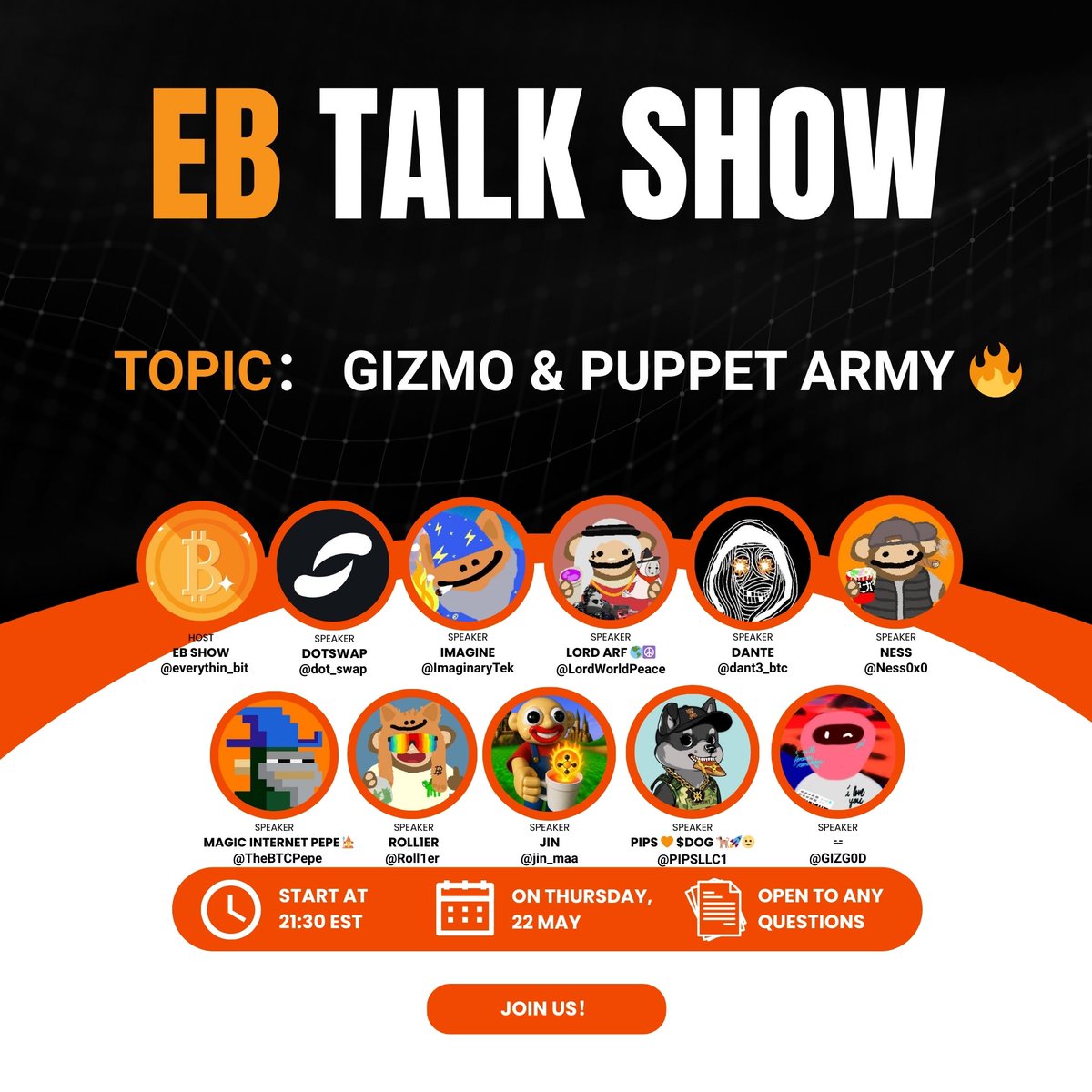 dot_swap's tweet image. 🐱Meow~ We are gonna have a talk with two adorable  buddies $GIZMO &amp;amp; $PUPS in our upcoming space! Let&apos;s get to know them more! 

📷Host:
@everythin_bit  Ecosystem learner  

🎤Speakers:
@dot_swap The one-stop DeFi solution
@ImaginaryTek Memetic Alchemist @GizmoImaginary…