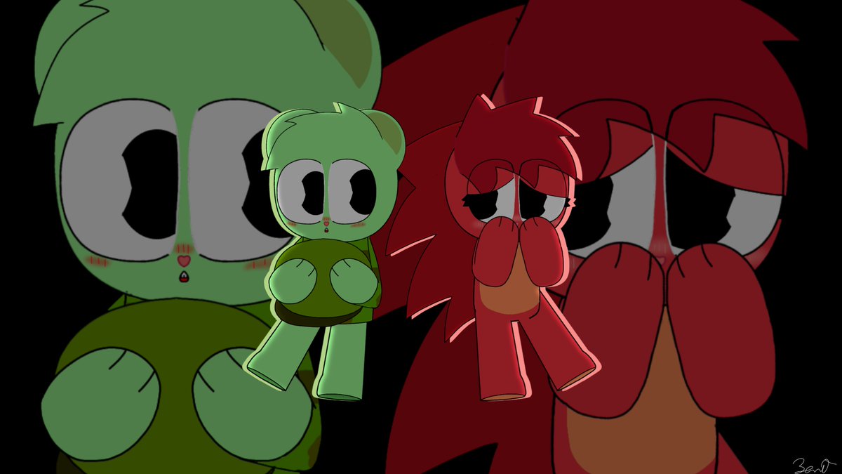 💚❤️ #flippyxflaky #digitalart #happytreefriends #flippy  #flaky #HTF