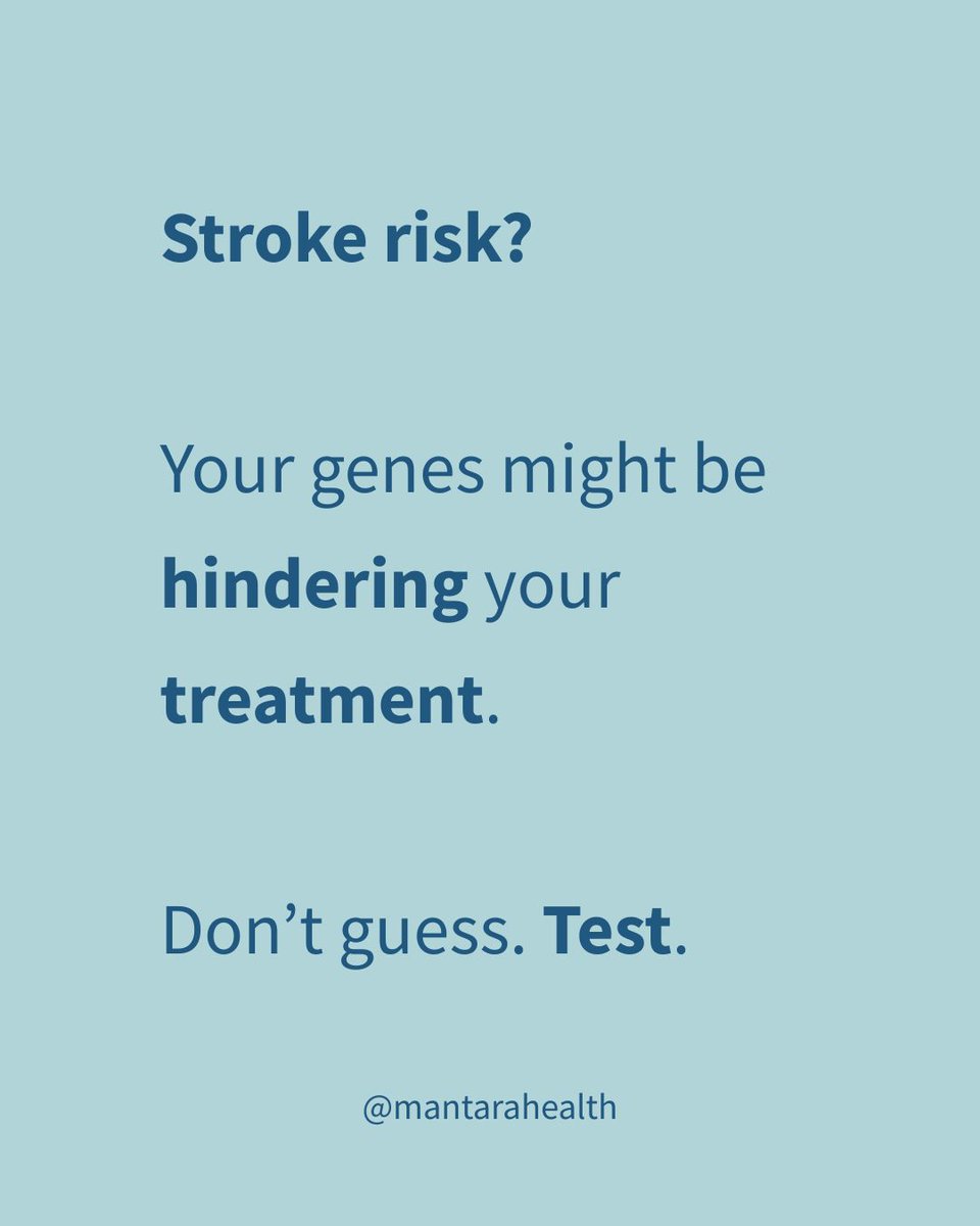 🧠 May is Stroke Awareness Month.

🧬 NICE now recommends Pharmacogenomic (PGx) testing for people who’ve had an ischaemic stroke or TIA. Why? Because up to 32% of people carry a gene variant (CYP2C19) that makes clopidogrel less effective.

#StrokeAwarenessMonth