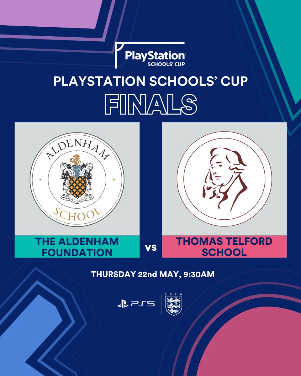 SchoolsFootball's tweet photo. 🏆PlayStation Schools' Cup🏆

🏅 ESFA U12 9v9 PlayStation Elite Schools’ Cup
⏰1 hour to go
@SchoolAldenham v @tts_sport
📍 @WBA

💻 WATCH live via the link below👇
🔗 https://t.co/IU103NP4ck

@psschoolscup
#PSNextLevel
🔴🔵⚪ https://t.co/ujz3iRzuW4