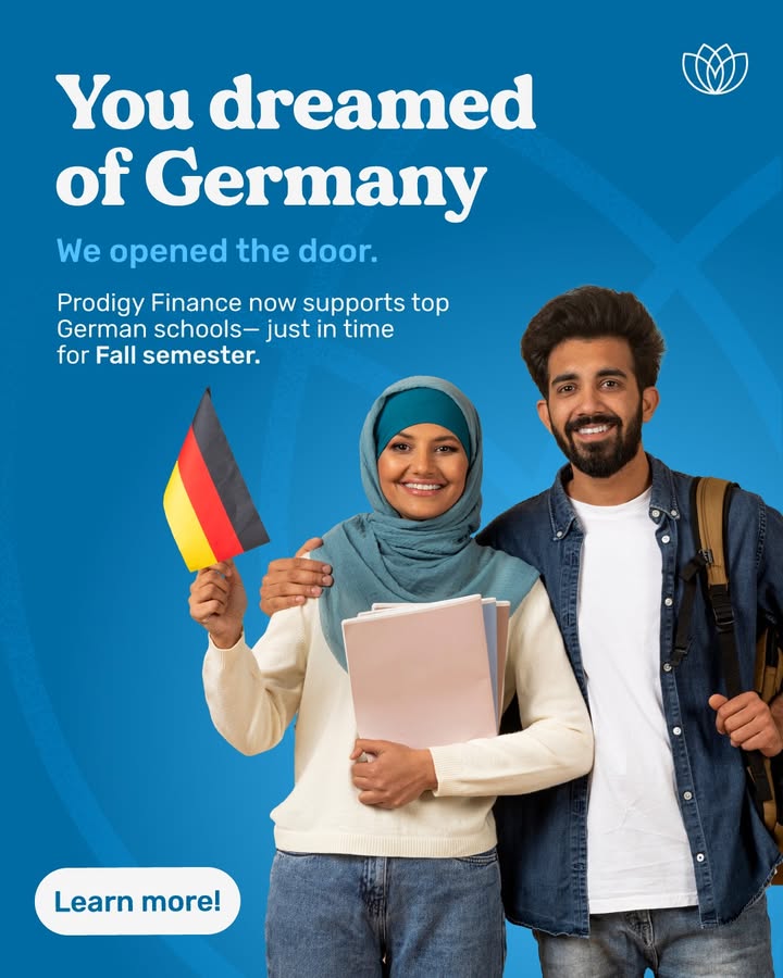 ProdigyFinance's tweet photo. Study in Germany and launch your global career. π©πͺ
With a strong economy, post-study work opportunities, and Prodigy Finance by your side, your dream degree just became your career springboard.
π Tap the link to learn more: https://t.co/vaolVhjv2X
#germanybound #studyabroad https://t.co/33bCtVQliJ