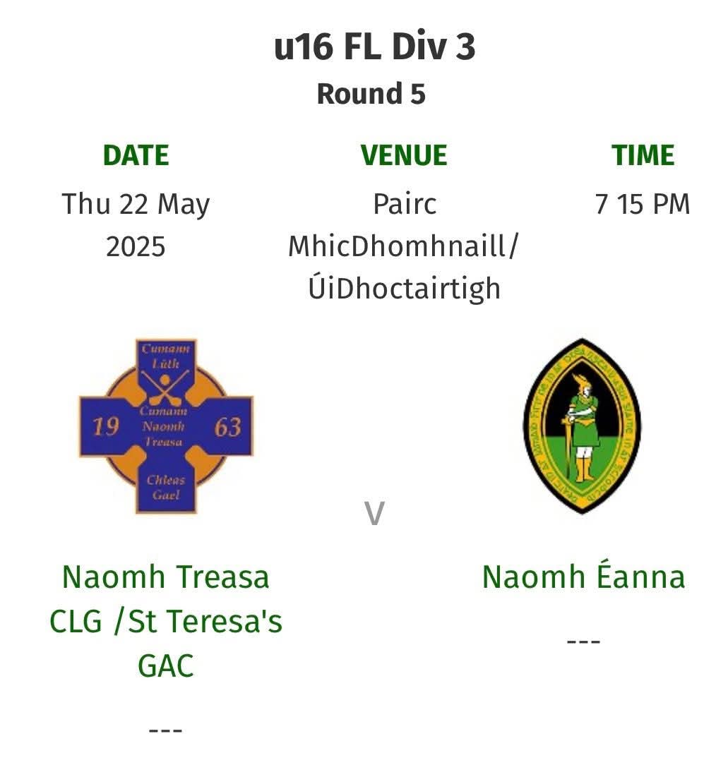 Two matches at home this Thursday evening, both throwing in at 7.15pm. 

Good luck to all teams, all support welcome 💛💙