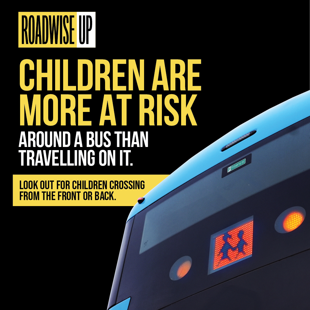 roadtozero (@roadtozero) on Twitter photo Children are more at risk around a bus than travelling on it
Drivers: slow down & take extra care when passing a parked or stationary bus, children may unexpectedly appear from the front or back of the bus to attempt to cross the road.
<a href="/Education_NI/">Education NI</a> <a href="/Ed_Authority/">Education Authority</a> @hsenigov Children are more at risk around a bus than travelling on it
Drivers: slow down & take extra care when passing a parked or stationary bus, children may unexpectedly appear from the front or back of the bus to attempt to cross the road.
<a href="/Education_NI/">Education NI</a> <a href="/Ed_Authority/">Education Authority</a> @hsenigov