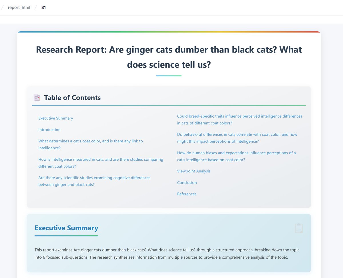 The open deep research pipeline project is coming along.

Recruited <a href="/strickvl/">Alex Strick van Linschoten</a>  to ask the real questions (he has a ginger and a black cat)

Follow along on GitHub to see progress: github.com/zenml-io/zenml…