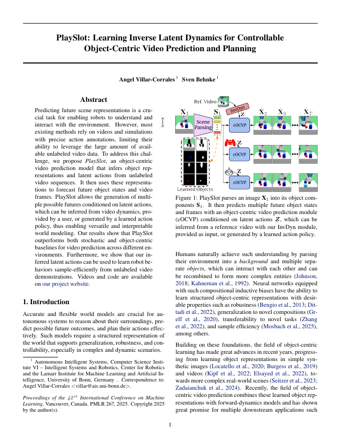 angelvillar96's tweet photo. 🎉 Excited to share that we have two papers accepted at #ICML2025!
Both explore slot-based object-centric representations, pushing towards more structured world and dynamics modelling. 
🧵Thread below with summaries &amp; figures: 
[1/7] https://t.co/uDmzZF4jO4