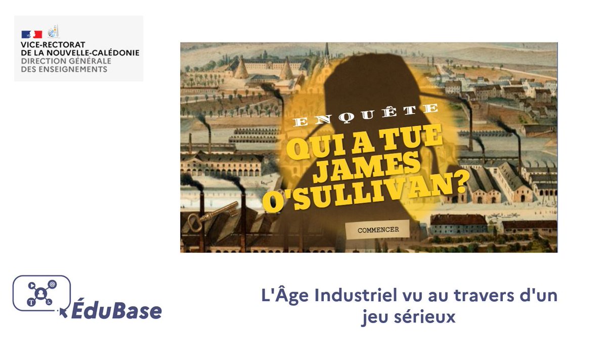 [Scénario pédagogique #Édubase]
✅ L'Âge Industriel vu au travers d'un jeu sérieux
✅ Une proposition <a href="/acnoumea/">Vice-rectorat de la Nouvelle-Calédonie</a> pour découvrir l'Âge Industriel, les groupes sociaux en formation et les idéologies naissantes au XIXe siècle 🏭
edubase.eduscol.education.fr/fiche/20379