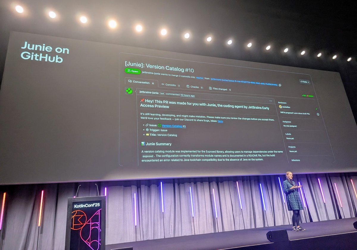 joreilly's tweet image. Junie in GitHub! #KotlinConf