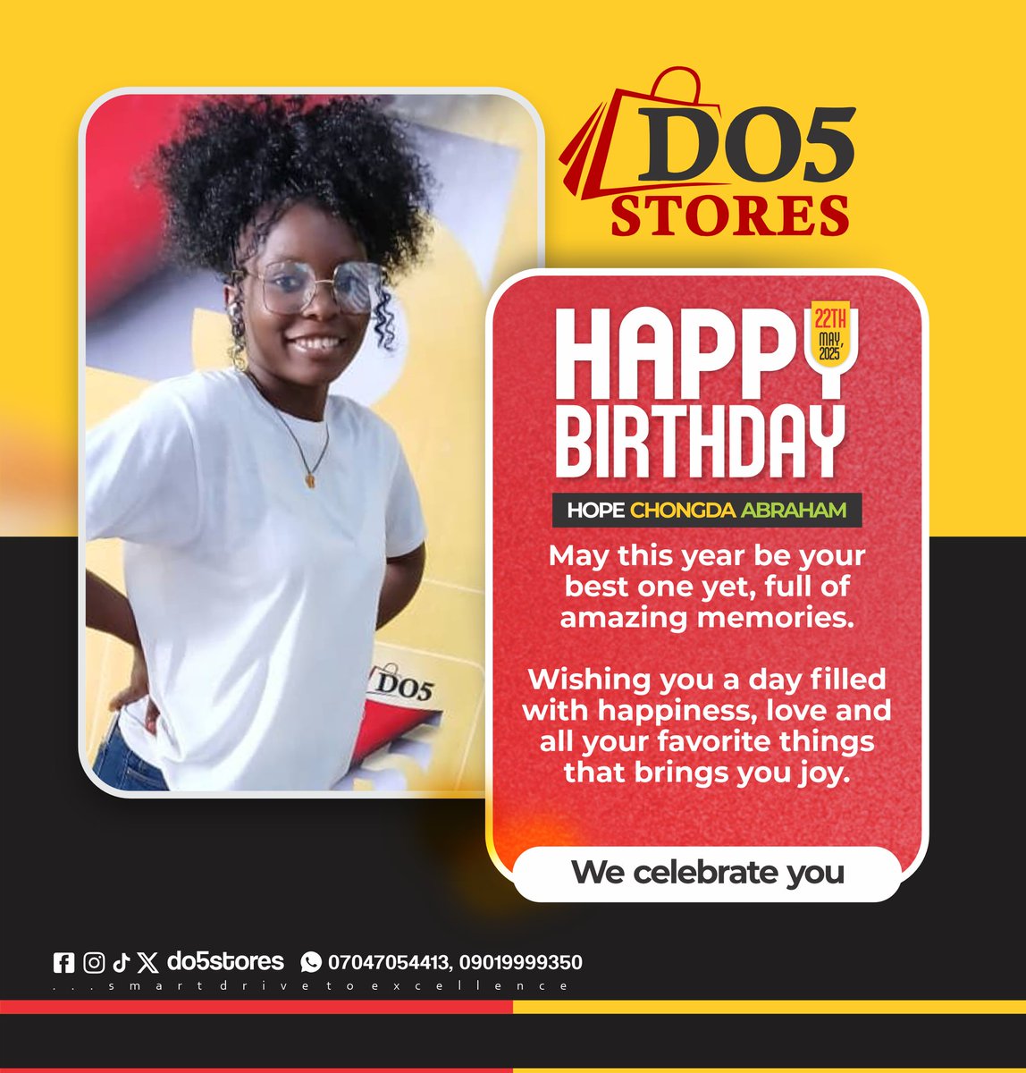 do5stores's tweet photo. May this year be your best one yet, full of amazing memories. Wishing you a day filled with happiness, love and all your favorite things that brings you joy. https://t.co/sX5BI4lEhz