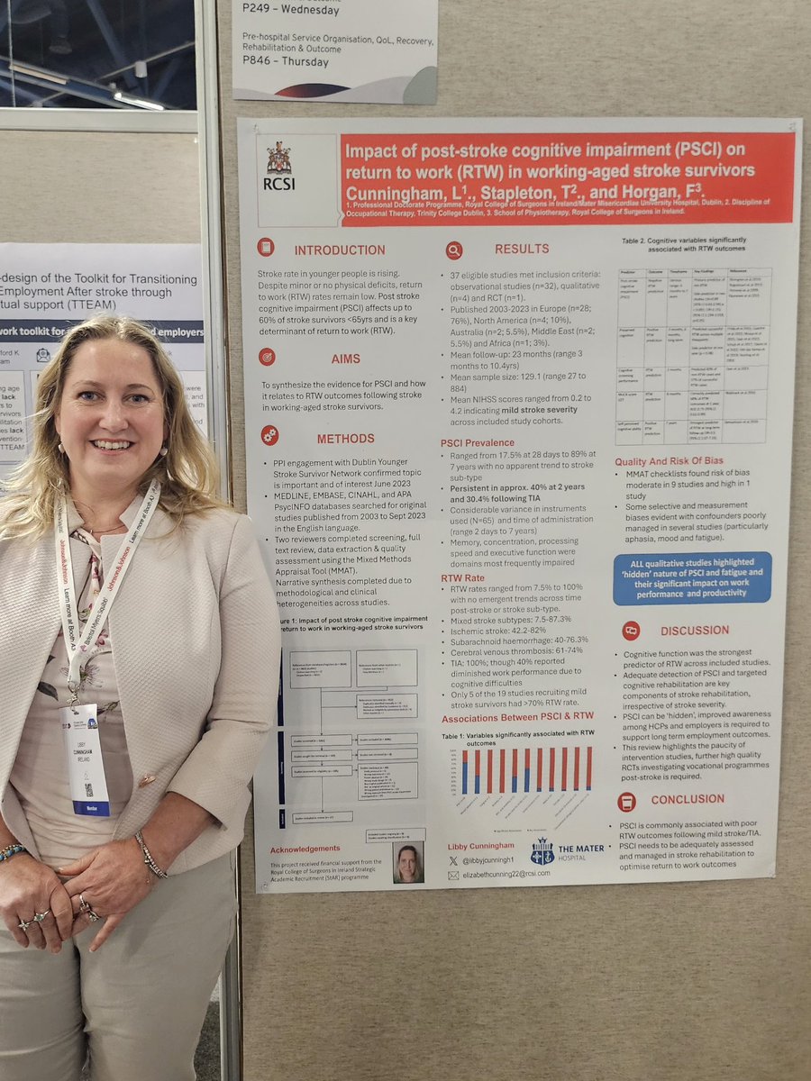 Very excited to be at #ESOC25 and encouraged to see and learn from so much research investigating #PSCI #hidden deficits and #Lifeafterstroke
