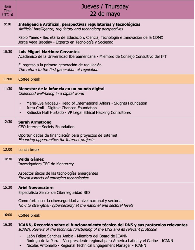 Dia 4 <a href="/SSIGLAC/">SSIGLAC</a> 2025 México, Campus Santa Fe TEC de Monterrey Programa: gobernanzainternet.org/ssig2025/tpl/p…
Sigue todo en YouTube channel SSIG LAC en dos idiomas: Español acortar.link/krSf7P e Inglés acortar.link/5fHQS7 Te esperamos!! #SSIGLAC2025