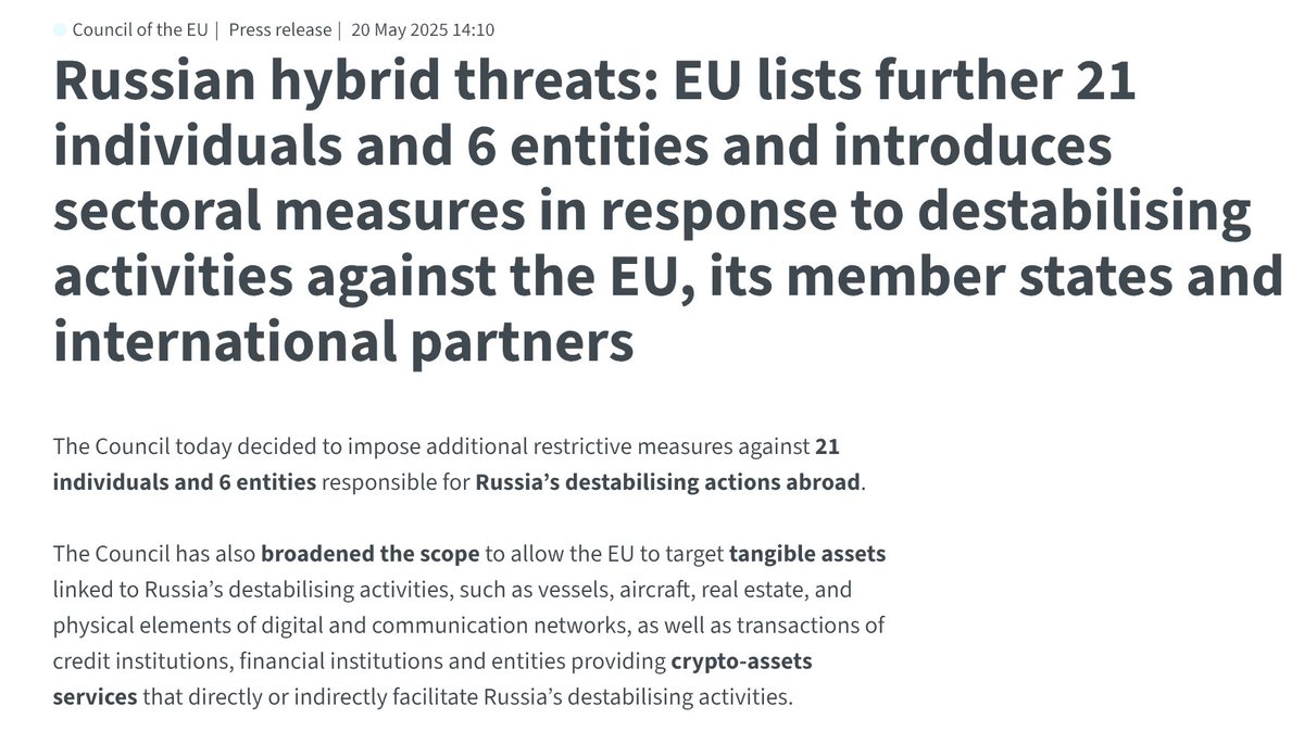 The EU’s descent into rampant totalitarianism continues. In an absolutely insane development, the EU has — for the first time — sanctioned two European (German) journalists, Alina Lipp and Thomas Röper, for engaging in “pro-Russian propaganda” and “destabilising activities