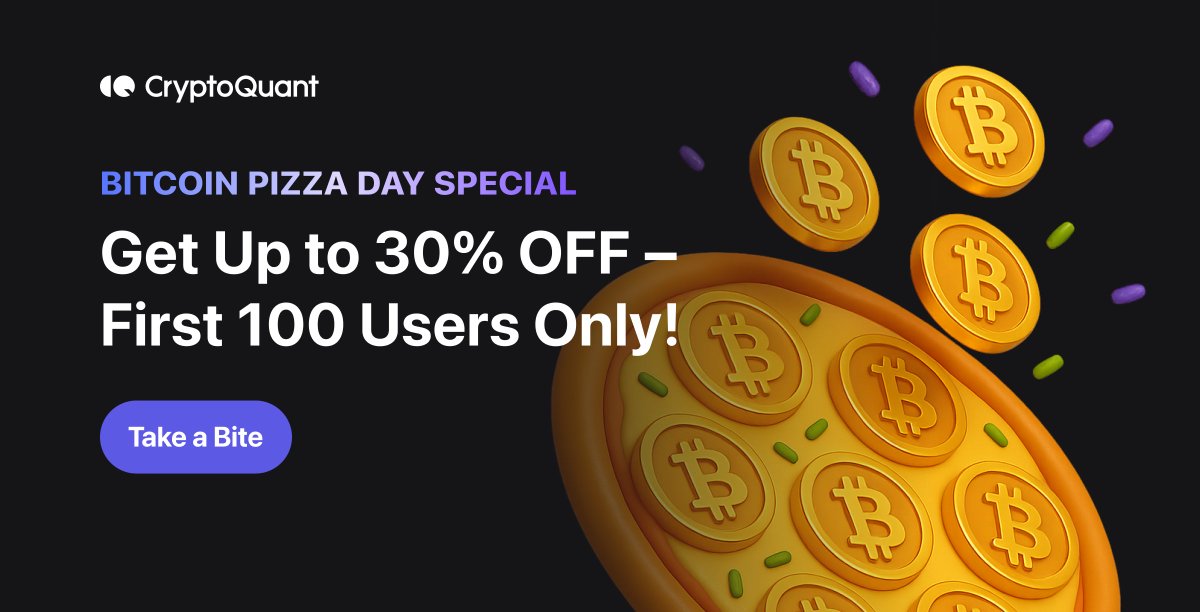 Celebrate Pizza Day with up to 30% off CryptoQuant Plans. 

Grab a slice ⤵️
cryptoquant.com/promotion?utm_…