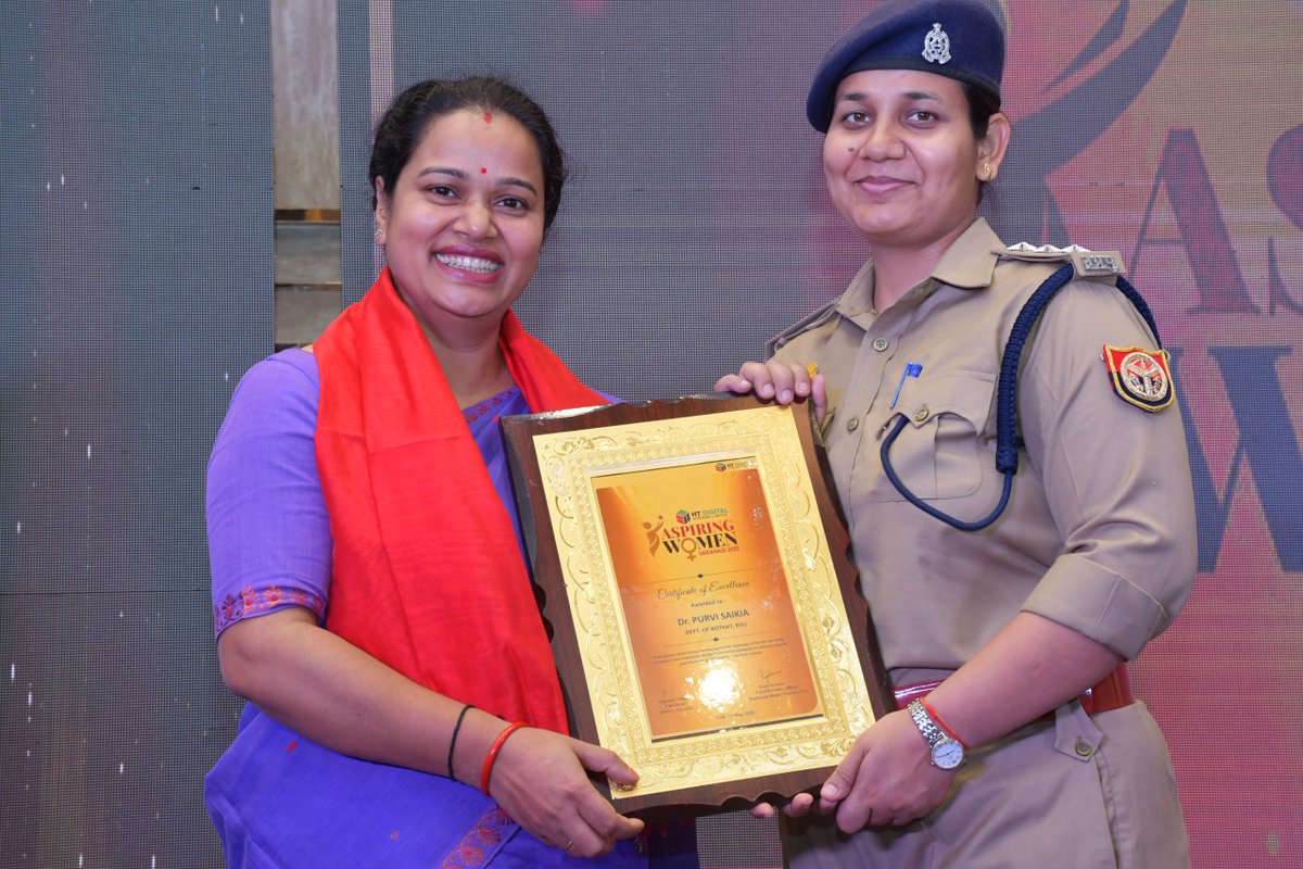 Director_ISc's tweet image. Heartfelt Congratulations to Dr. Purabi Saikia, Department of Botany and Dr. Chandana Basu, Centre for Genetic Disorders, for being awarded the Aspiring Women Award 2025 for their contributions to science and academia.