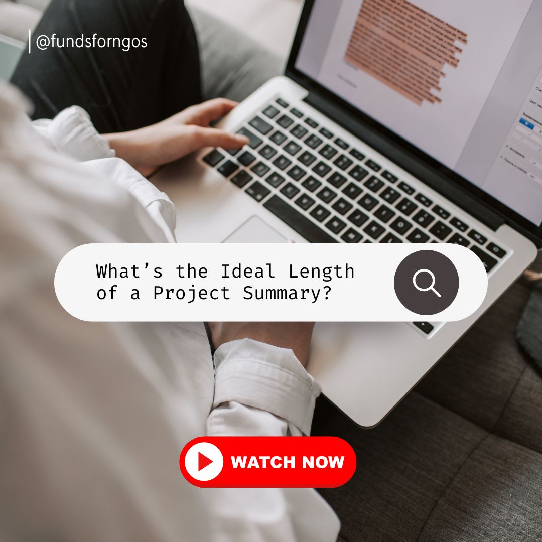 fundsforngos's tweet image. How Long Should a Project Summary Be?
Don't let your proposal get ignored! Learn the ideal length that grabs donor attention.

🎥 Watch the Short Video: youtube.com/shorts/h_nPtjb…

#ProjectSummary #GrantWritingTips #NGOProposals #FundsforNGOs #ProposalWriting #NGOGuide