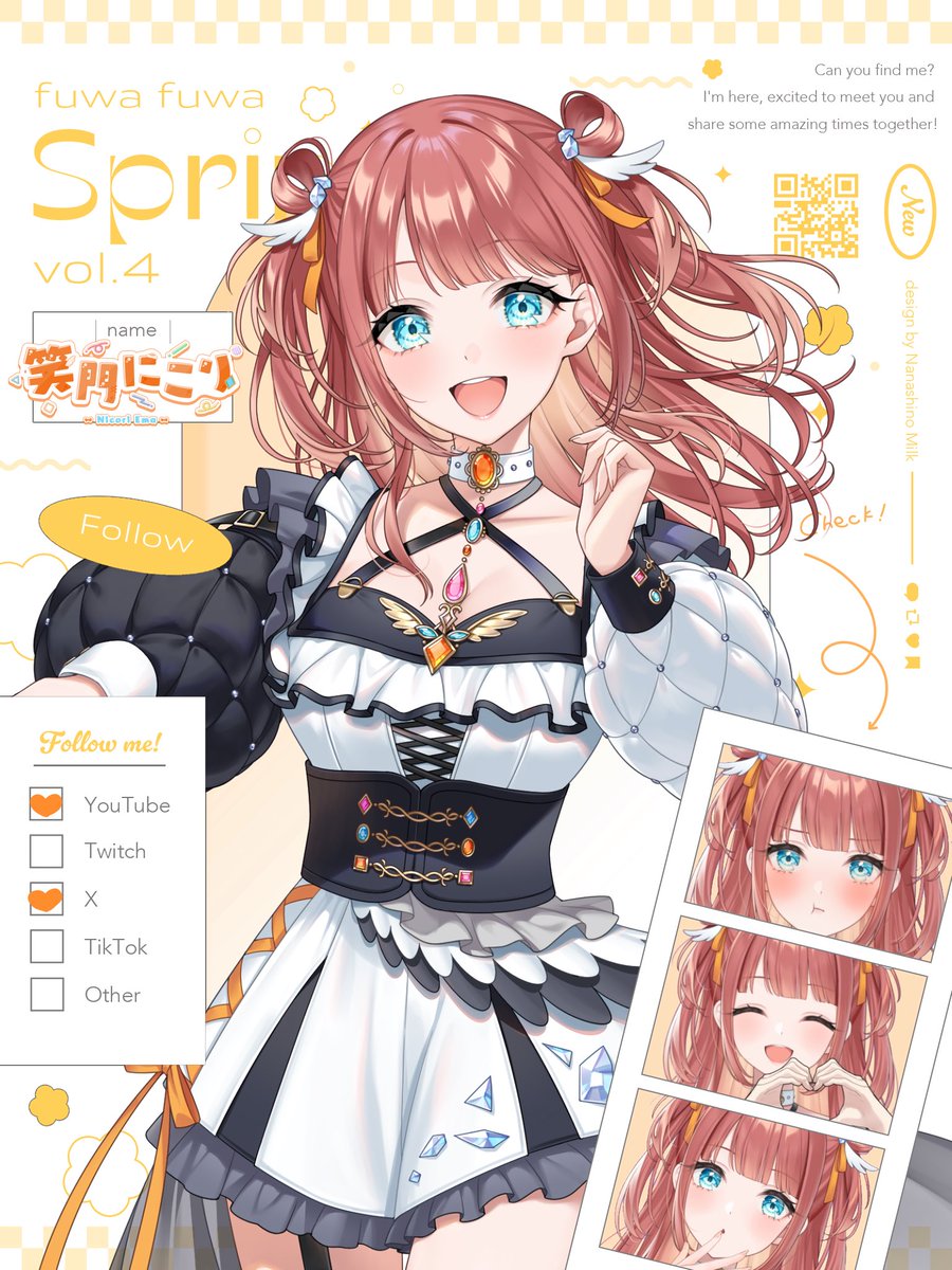 新人Vtuber 笑門(えま)にこりです🧡 実は今日 デビューして2ヶ月