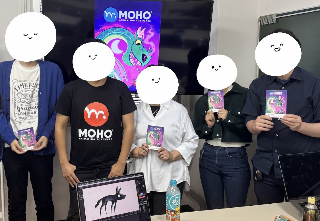 先日MOHOさんのワークショップに参加しました！

自分の描いた絵が動く夢が叶うハードルをできるだけ低くというユーザーに寄り添ったソフトの作りに感動しました✨
買い切りソフトだし、お手頃な導入版もあるのも良いですね🤔

カットアウトアニメを学ぶの楽しいです！色々やってみよー🐿️
