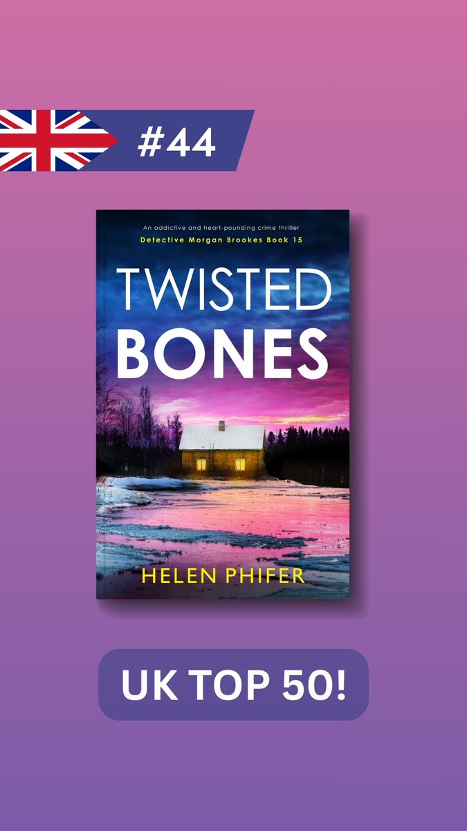 bookouture's tweet photo. 💥BOOM!💥 We're so thrilled to see #TwistedBones by @helenphifer1 in the Amazon UK TOP 50 this morning!
Congratulations, Helen!
Add it to your TBR here: https://t.co/NlPU9w5ah2 https://t.co/5yIzp0JlGn