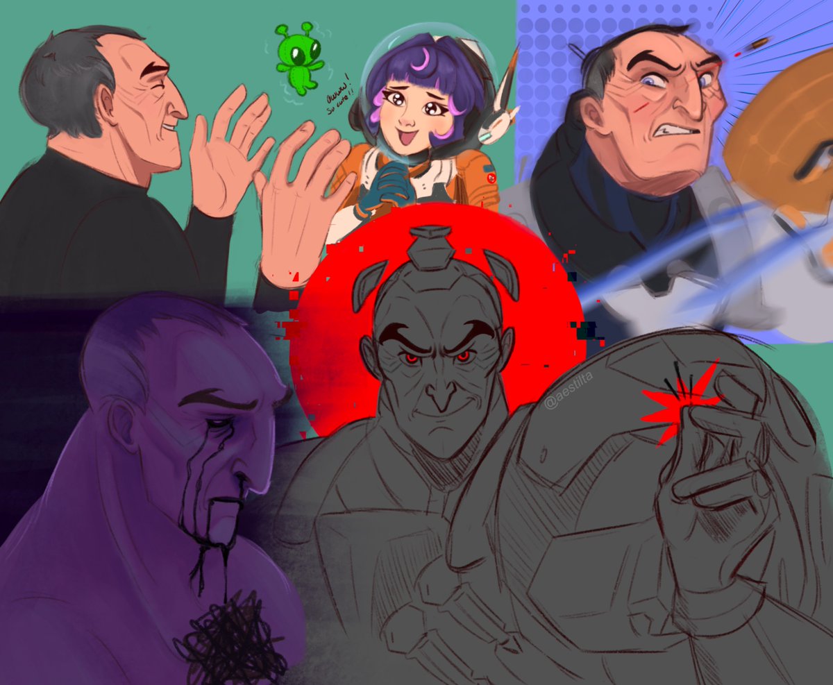 concept? i don't know her #OverwatchFanart #sigma #juno
