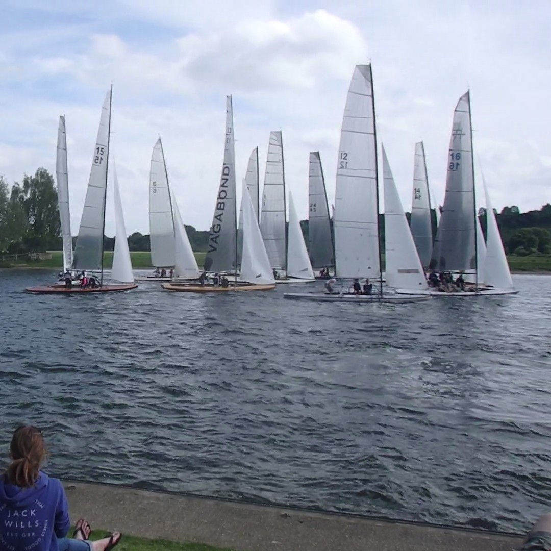 Getting ready for a big Sailing Event - Bourne End Week, when many of the Thames A-Raters gather together near Marlow to compete for the oldest River Racing Cup - the Queens cup. These A-Raters are the fastest sailing boats on the River Thames and a sight to see.