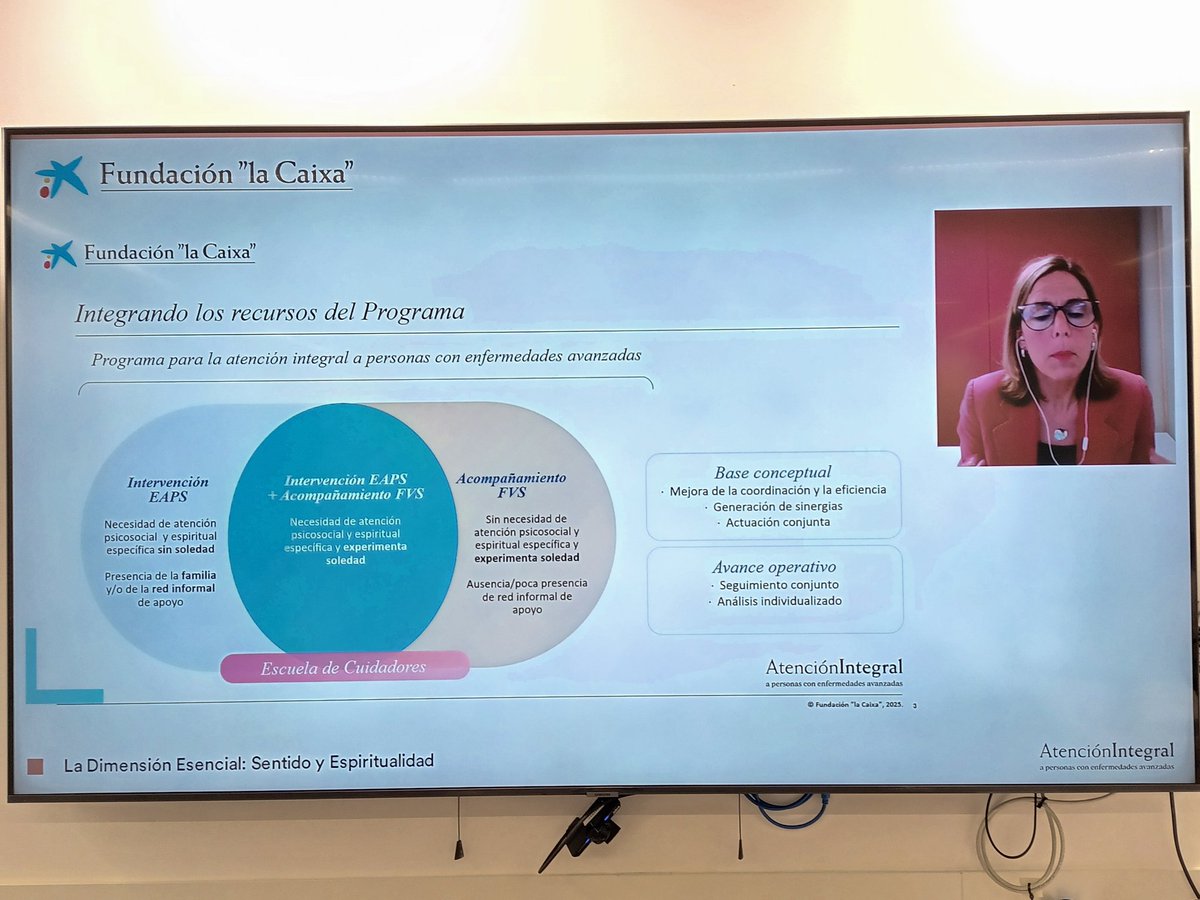 Arranca la Jornada Estatal EAPS 2025, titulada "La Dimensión Esencial; sentido y espiritualidad".
Gracias por este programa, y por la oportunidad de visibilizar la importancia del psicólogo en los cuidados paliativos
<a href="/CatEaps/">EAPS Catalunya</a> 
<a href="/FundlaCaixa/">Fundación ”la Caixa”</a>
<a href="/grupmutuam/">GrupMutuam</a>
#EnfermedadesAvanzadas