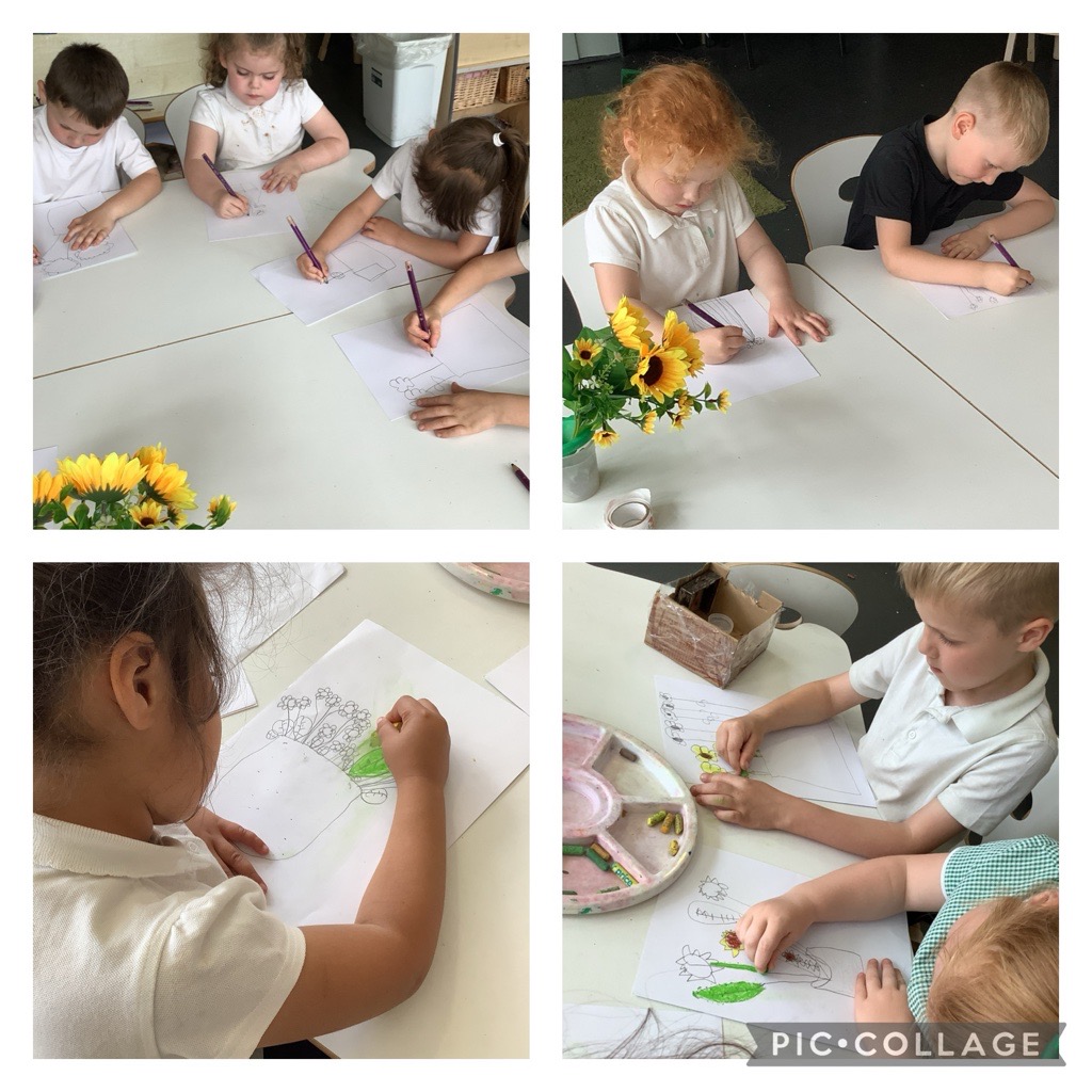 Team Opal created their own observational drawings inspired by Vincent van Gogh's famous 'Sunflower' art work. The children enjoyed drawing and colouring using oil pastels! <a href="/TeamManorGreen/">Manor Green Primary #ReadyRespectfulSafe</a>