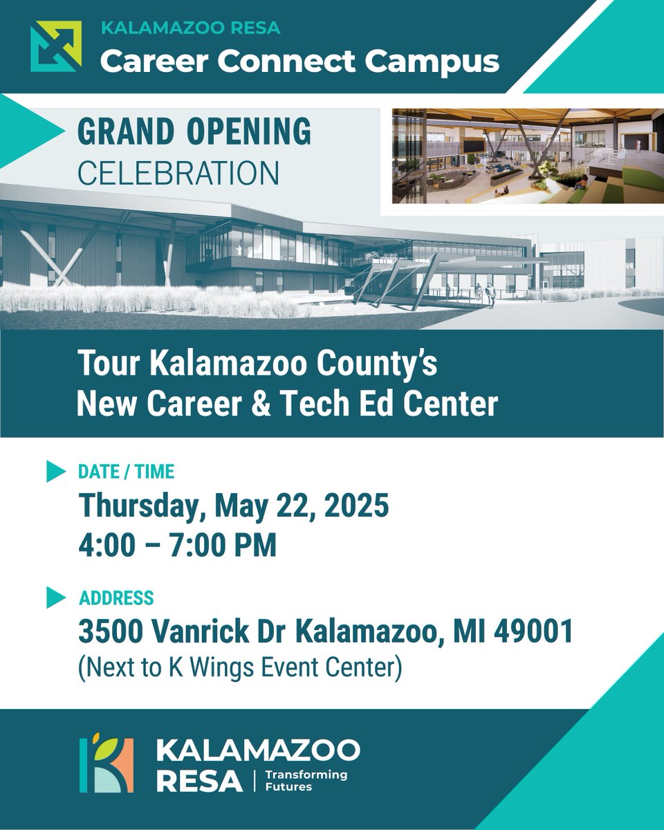 🎉 Today’s the Day! 🎉
 The Grand Opening of the KRESA Career Connect Campus is happening TODAY, May 22 from 4–7 p.m. 🚀 Bring your friends and family—don’t miss this incredible event! 🙌

Learn more: bit.ly/3Etcptv