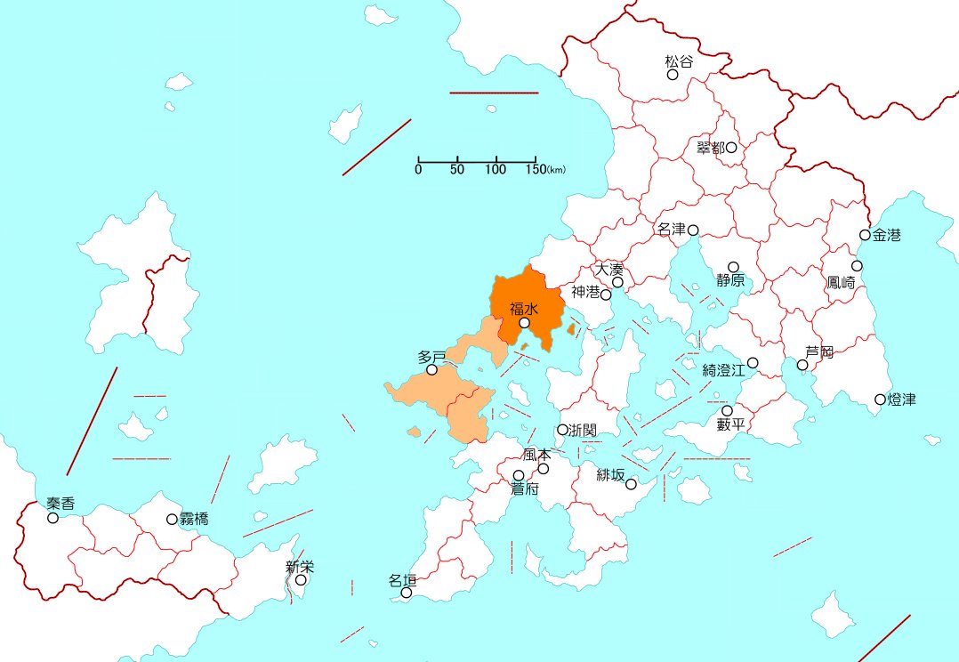 shigano_geo's tweet photo. 1週間ぐらいかけて築岩県(つきいわ・けん)エリアを作成 人口およそ270万人、面積およそ6,600㎢のそこそこ規模の大きい県 
※1枚目の地図の凡例はリプ欄にて
#架空地図 #海州国 https://t.co/93uzW25BGP
